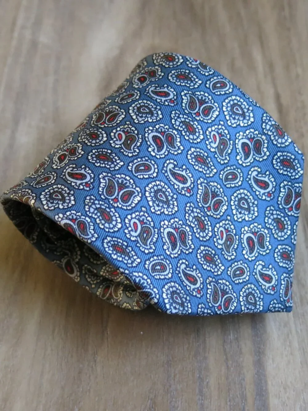 H. Herzfeld Multi Color Paisley Print Imported Silk Men's Silk Neck Tie - Picture 2 of 5
